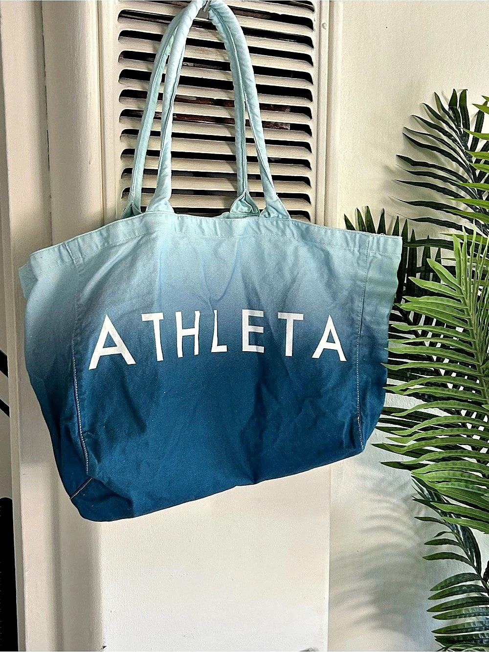 Athleta Ombre Logo Tote in Blue